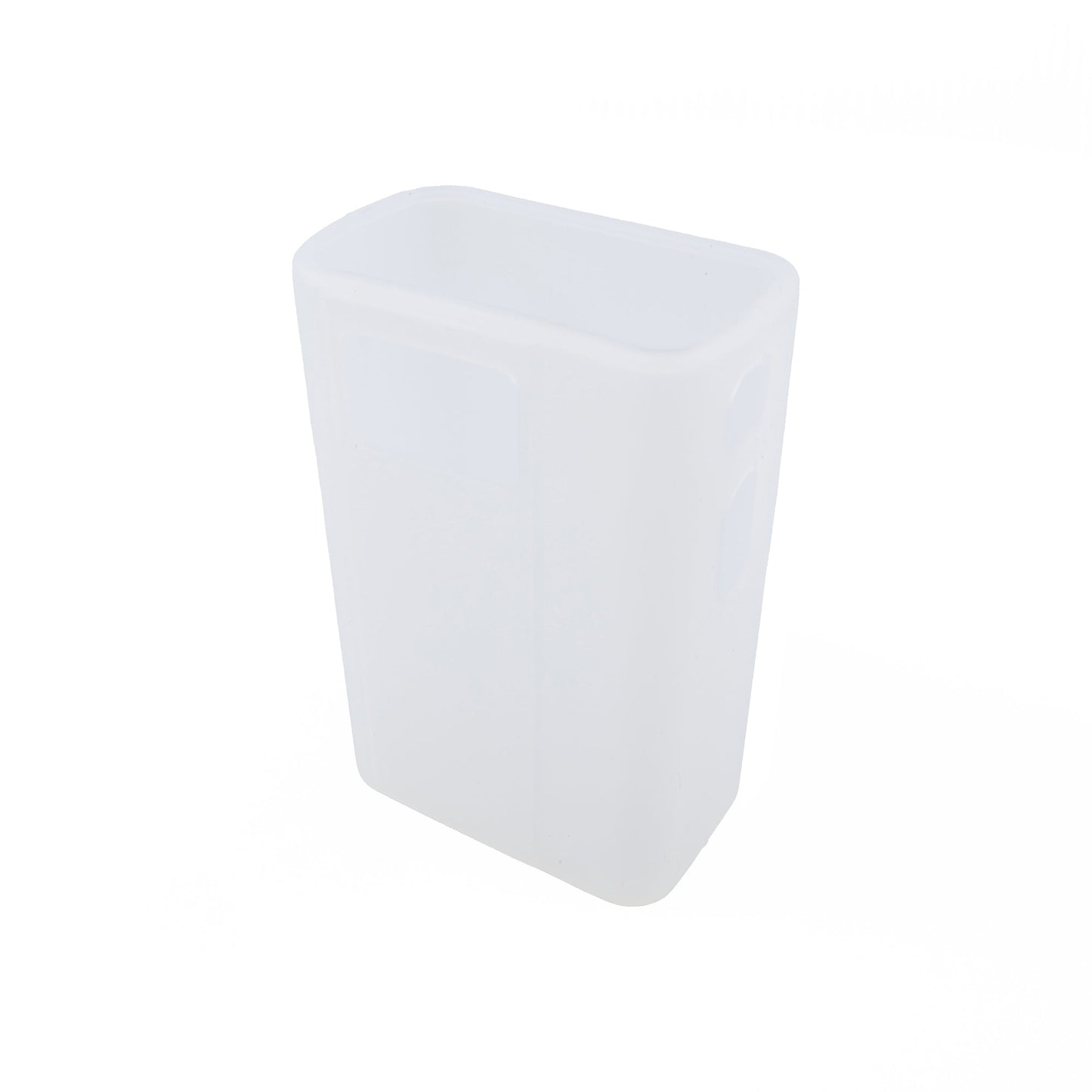 The Prestaflator GO Silicone Case by Prestacycle is a translucent, rectangular silicone protective cover with rounded edges, custom-fit for your accessory, shown standing upright against a white background.