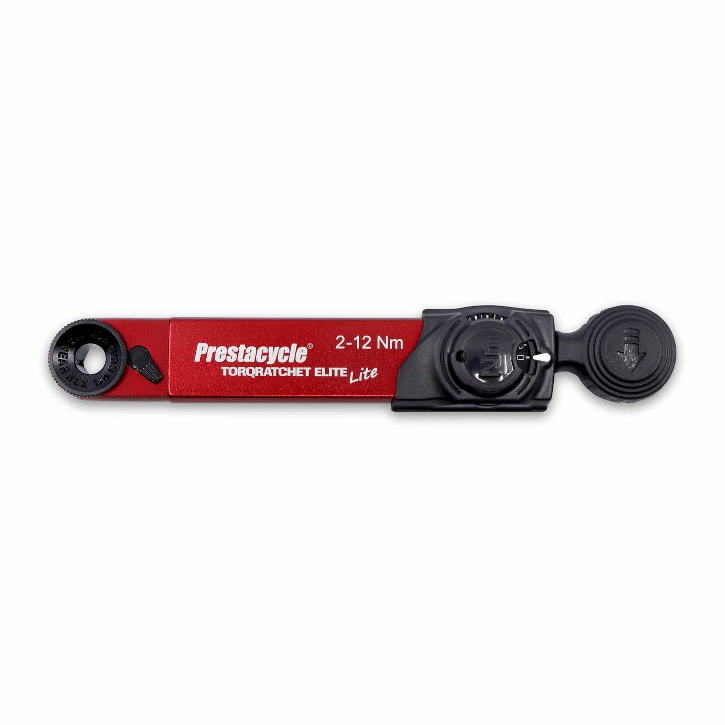 The Prestacycle TorqRatchet ELITE Lite is a compact 2–12 Nm portable torque multi-tool ratchet with a flat design and visible dial—ideal for precise, quick fixes on the go.