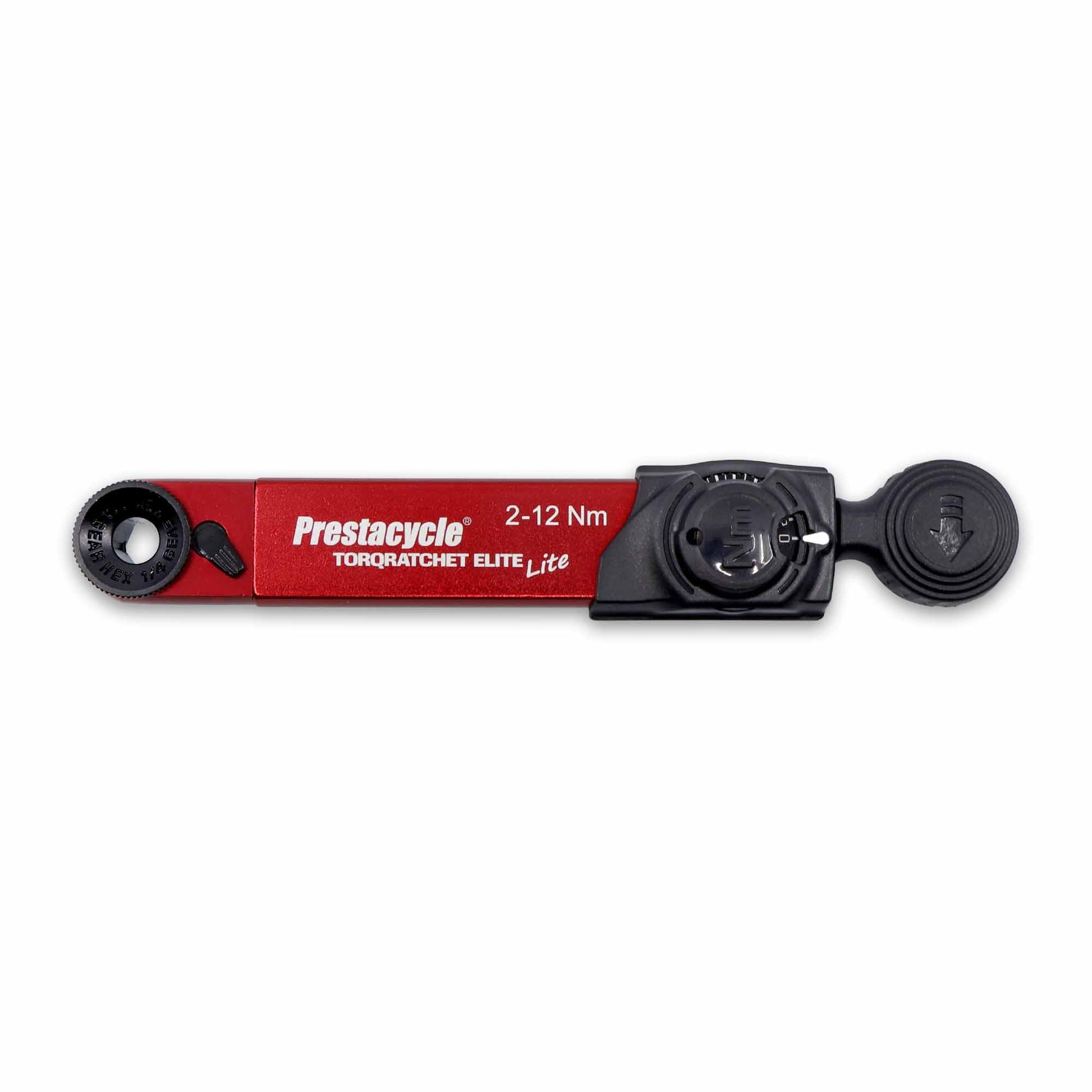 The Prestacycle TorqRatchet ELITE Lite is a compact 2–12 Nm portable torque multi-tool ratchet with a flat design and visible dial—ideal for precise, quick fixes on the go.